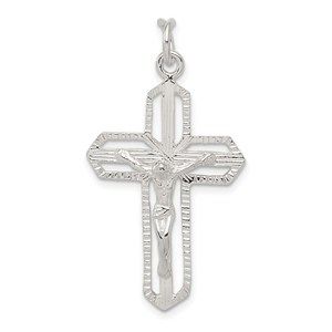 Million Charms 925 Sterling Silver Crucifix Necklace Charm Pendant